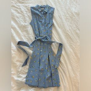Jcrew Button Up Dress Lemons and Flowers